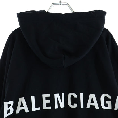 Balenciaga Back Logo Pullover Hoodie Black Cotton — view 4