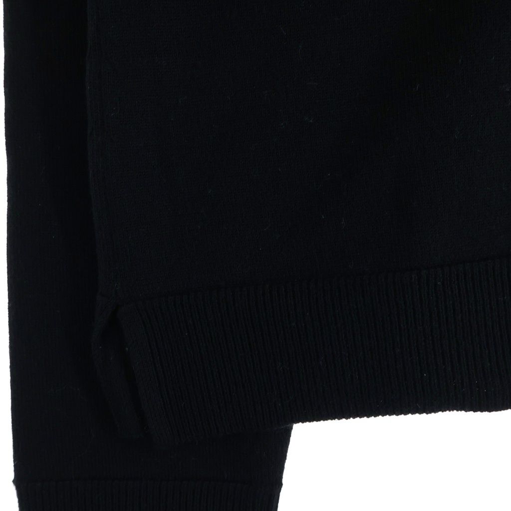 Fendi Flower Motif Knit Cardigan Black Wool — view 6