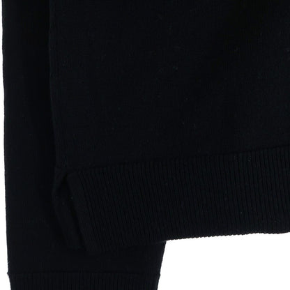 Fendi Flower Motif Knit Cardigan Black Wool — view 6