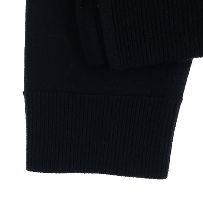 Fendi Flower Motif Knit Cardigan Black Wool — view 5
