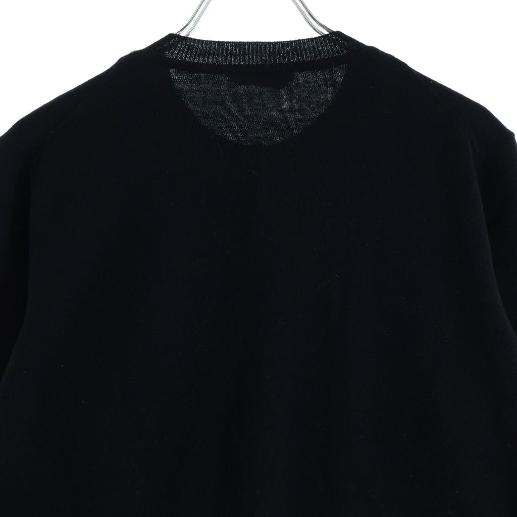 Fendi Flower Motif Knit Cardigan Black Wool — view 4