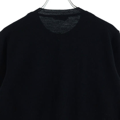 Fendi Flower Motif Knit Cardigan Black Wool — view 4
