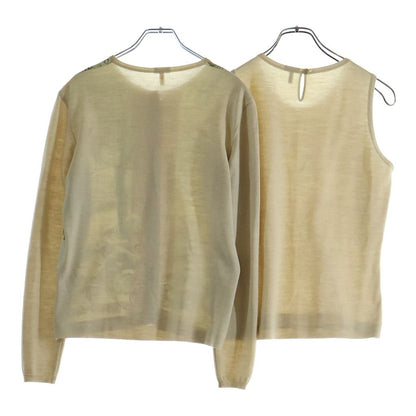 Hermes Martin Margiela Era Sellier Ensemble Sleeveless Shirt Cardigan Wool Silk — view 2