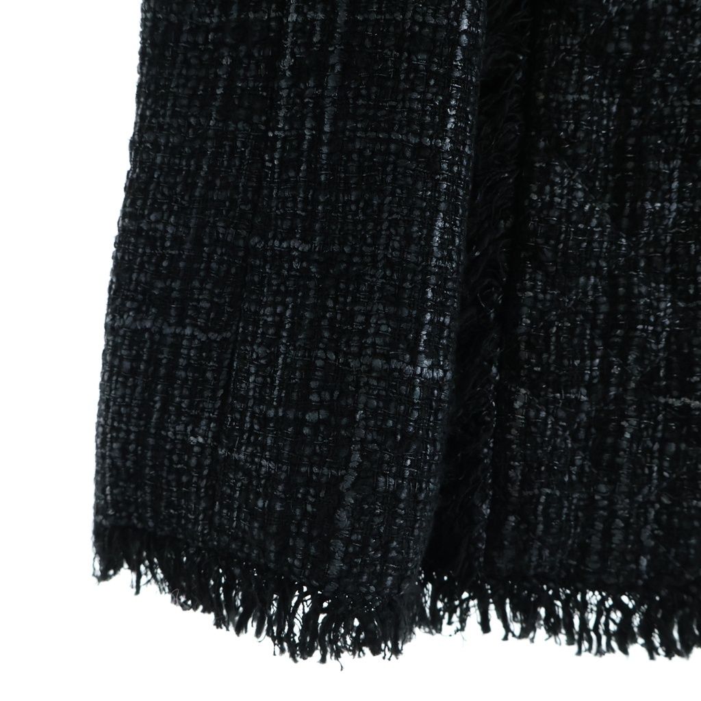 Chanel CC Logo Tweed Set Jacket Pants Black Rhinestone — view 7