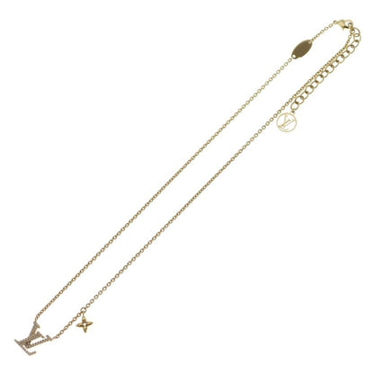 Louis Vuitton Collier LV Rhinestone Pendant Chain Gold — view 2
