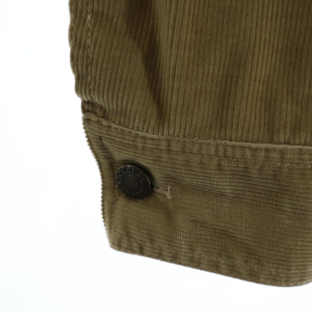 Dolce & Gabbana Lining Leopard Print Corduroy Tracker Jacket Brown — view 5