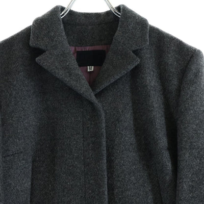 Dolce & Gabbana Snap Button Wool Soutien Collar Long Coat Gray — view 3
