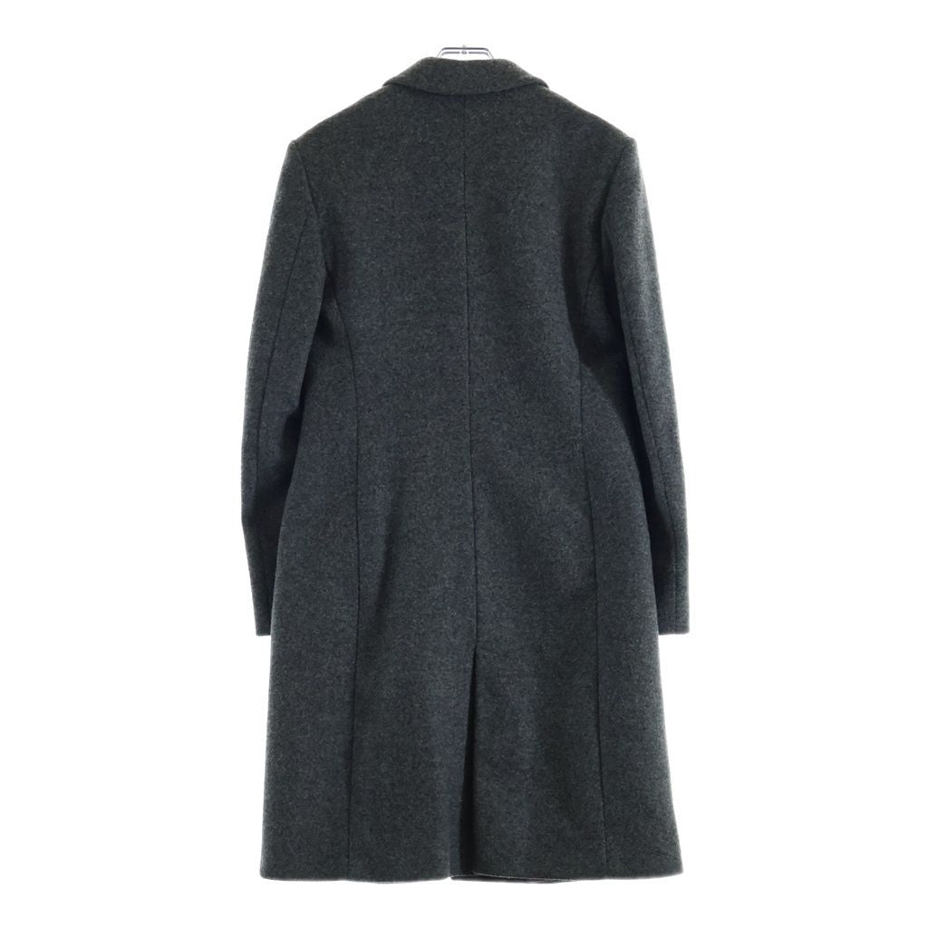 Dolce & Gabbana Snap Button Wool Soutien Collar Long Coat Gray — view 2