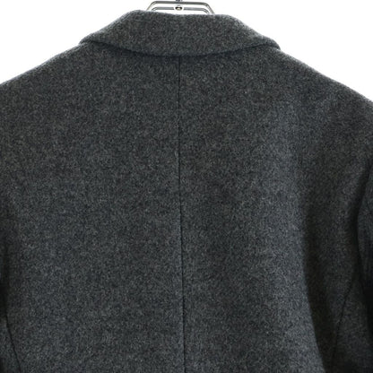 Dolce & Gabbana Snap Button Wool Soutien Collar Long Coat Gray — view 4