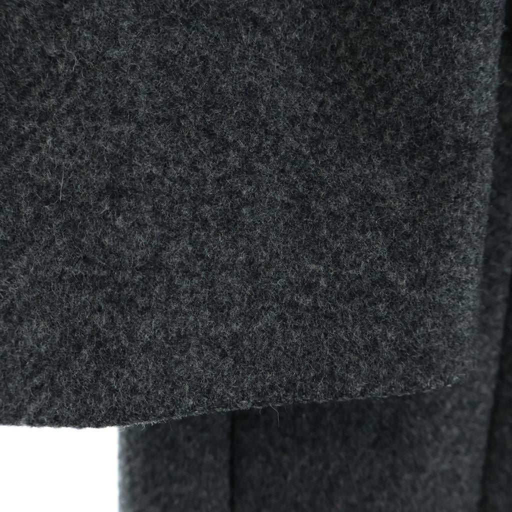 Dolce & Gabbana Snap Button Wool Soutien Collar Long Coat Gray — view 5