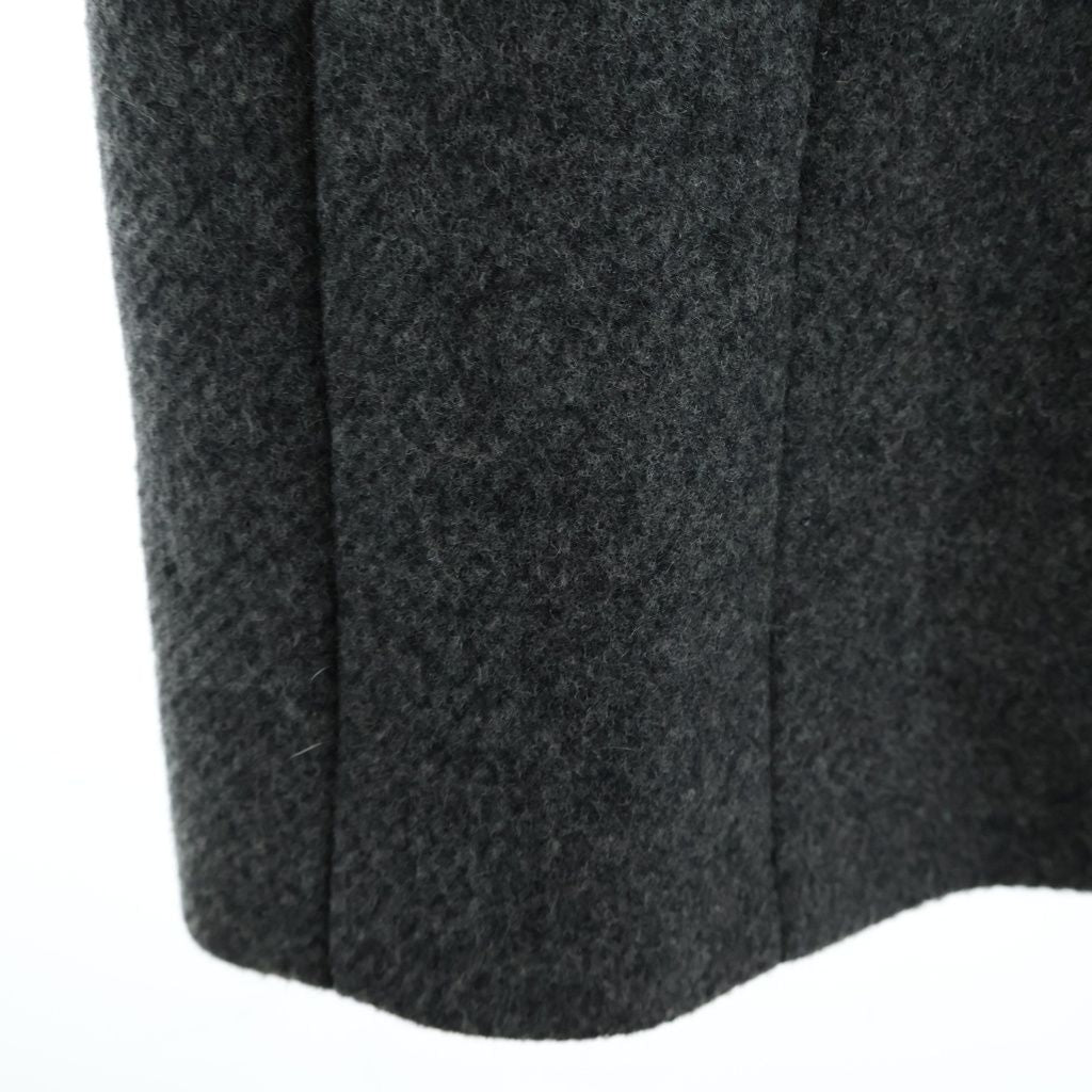 Dolce & Gabbana Snap Button Wool Soutien Collar Long Coat Gray — view 6