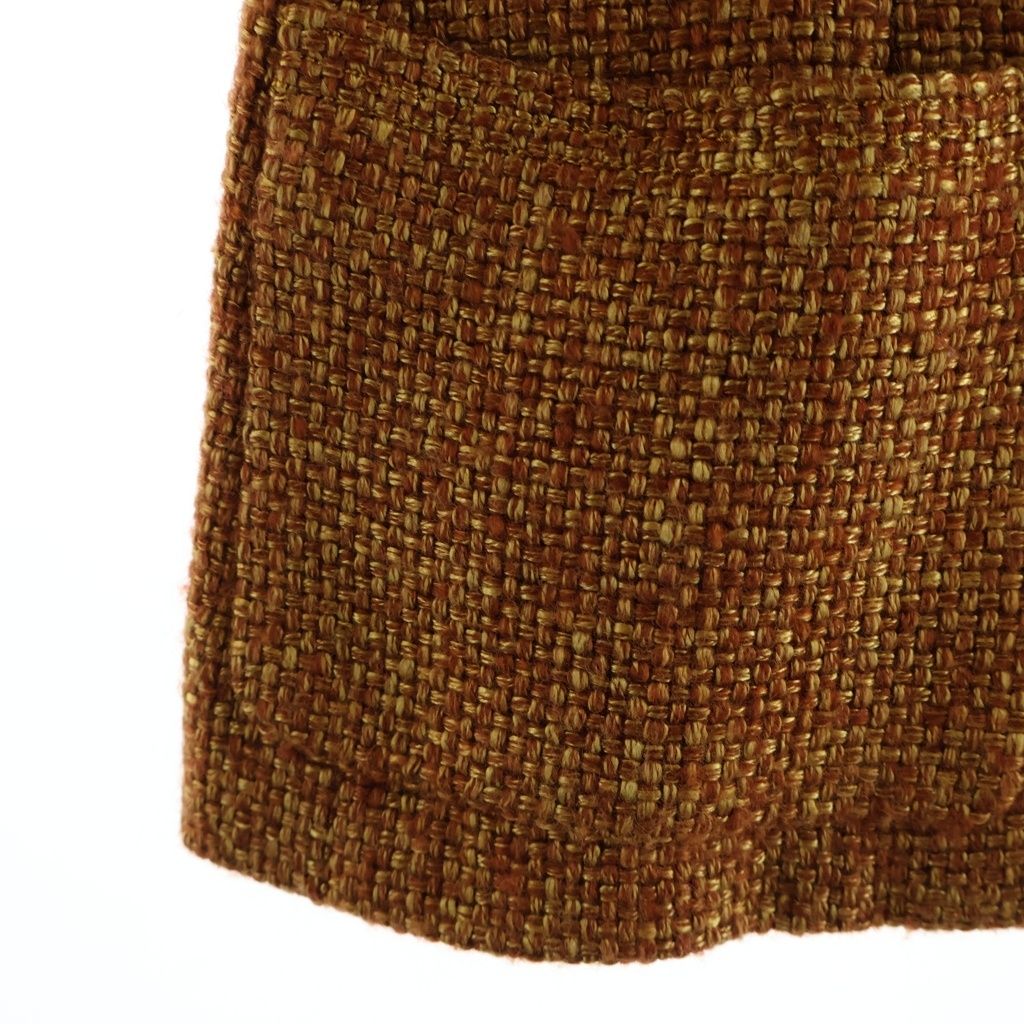 Chanel Tweed Jacket Scarf Set Orange — view 6