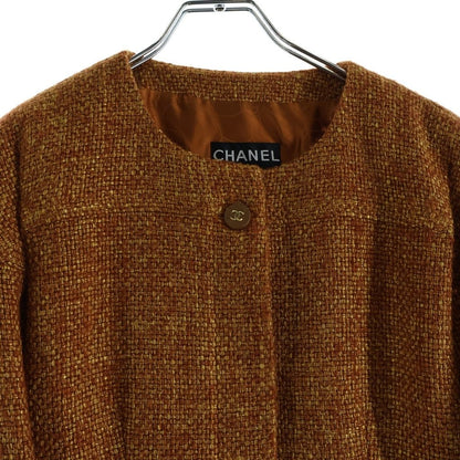 Chanel Tweed Jacket Scarf Set Orange — view 3