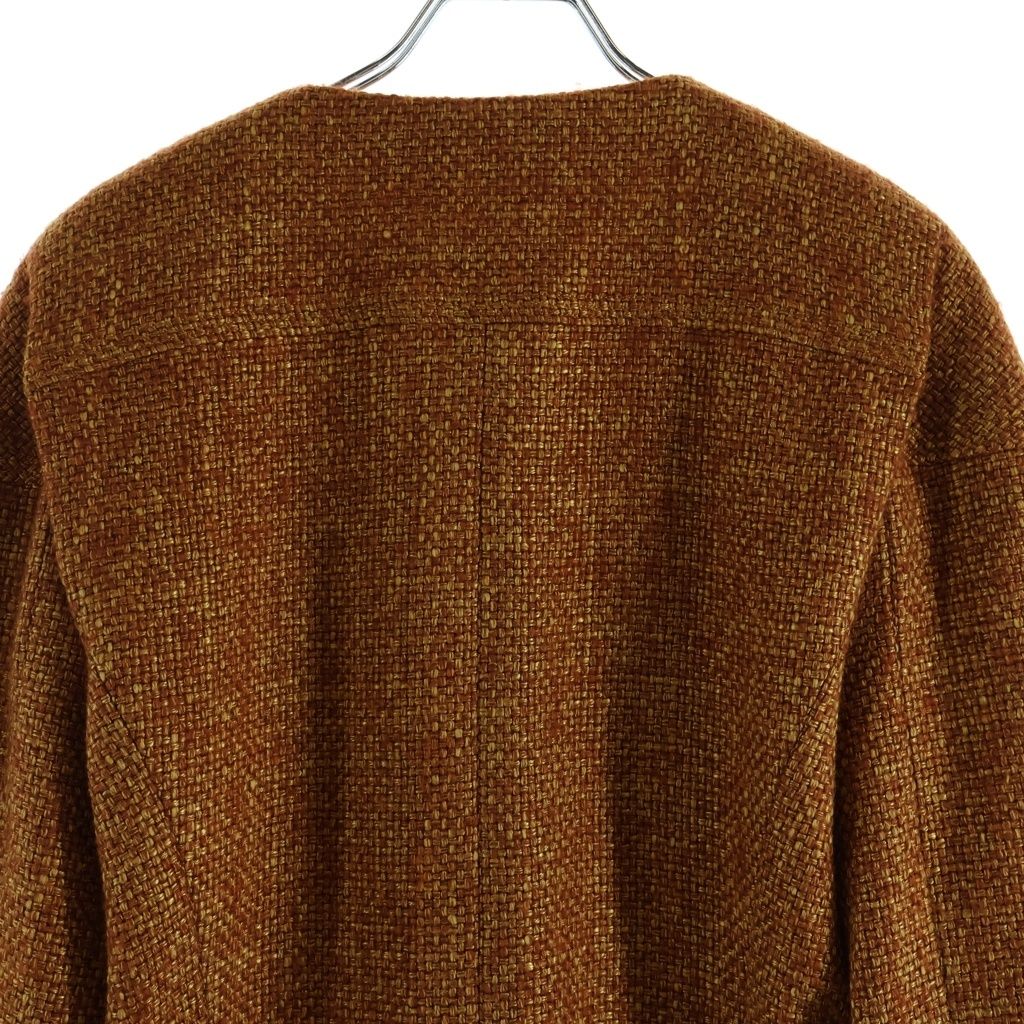 Chanel Tweed Jacket Scarf Set Orange — view 4