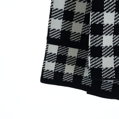 Dior Gingham Check Cropped Jacket CD Button Rayon Nylon Black White — view 5