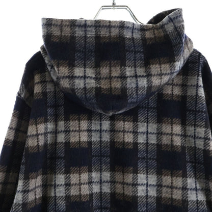 Louis Vuitton Monogram Faded Plaid Hoodie Wool Brown Gray — view 4