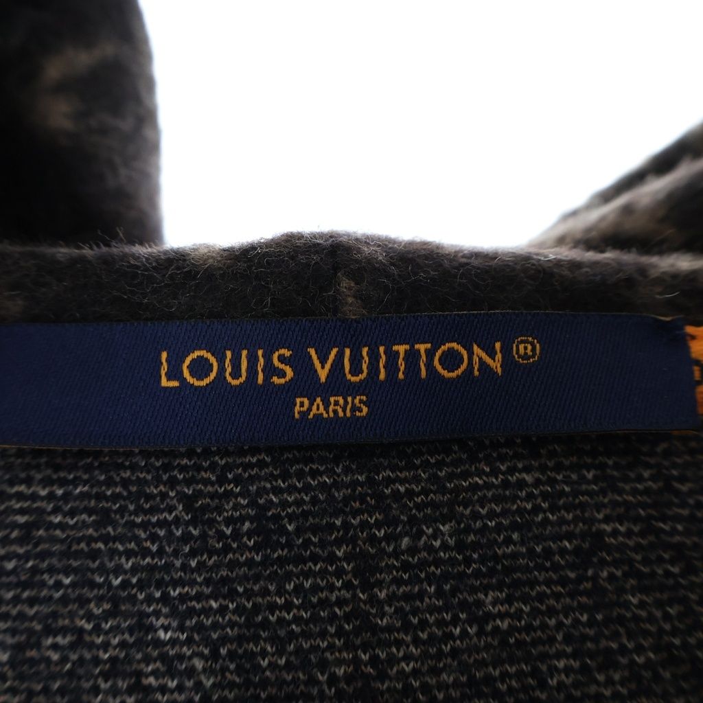 Louis Vuitton Monogram Faded Plaid Hoodie Wool Brown Gray — view 6