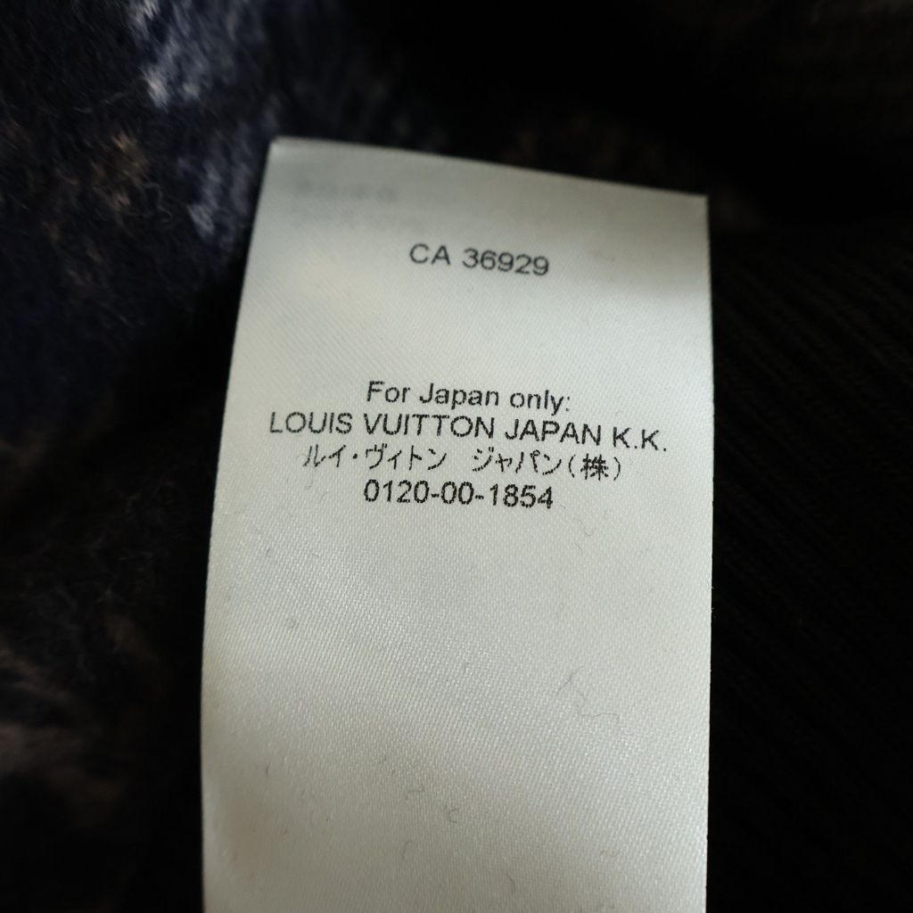 Louis Vuitton Monogram Faded Plaid Hoodie Wool Brown Gray — view 8