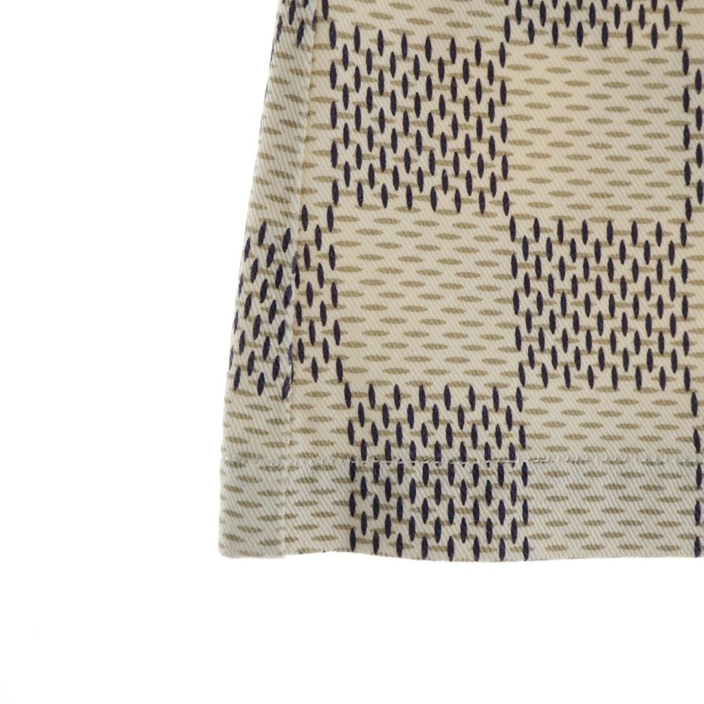 Louis Vuitton Damier All Over Print Skirt Cotton Logo White — view 5