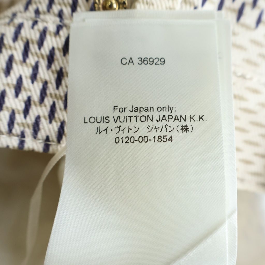 Louis Vuitton Damier All Over Print Skirt Cotton Logo White — view 8