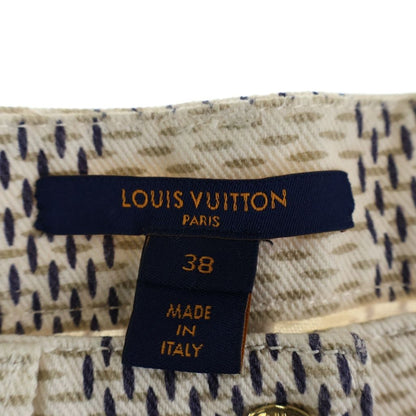 Louis Vuitton Damier All Over Print Skirt Cotton Logo White — view 6