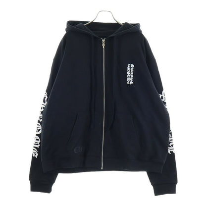 Chrome Hearts Thermal Sweatshirt HD Zip Lining Logo Print Dagger Zip Up Hoodie