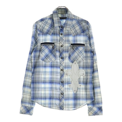 Chrome Hearts Check All Over Print BS Flare Leather Patch Dagger Zip Cross Ball