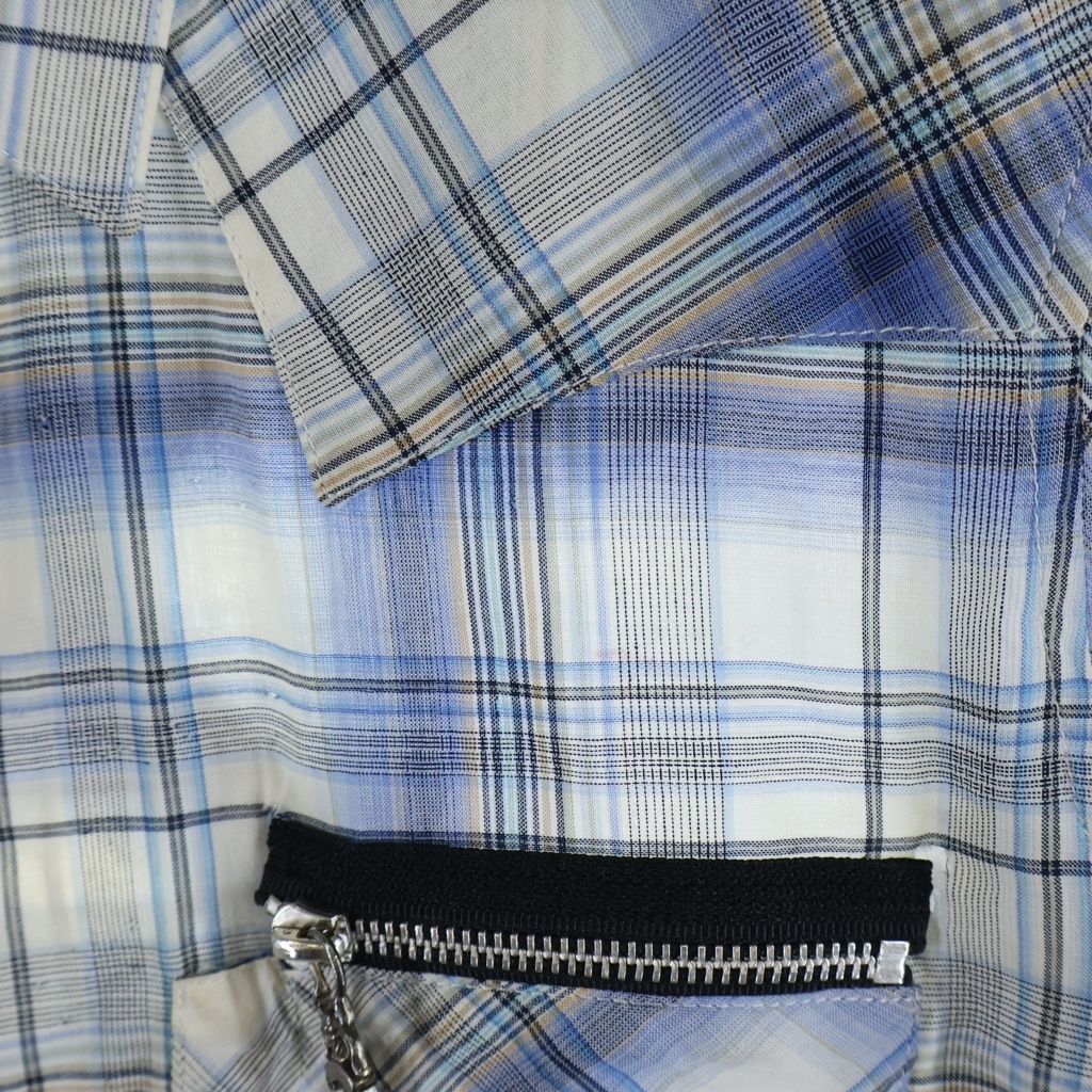 Chrome Hearts Check All Over Print BS Flare Leather Patch Dagger Zip Cross Ball — view 5