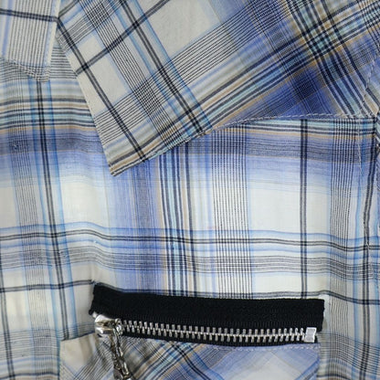 Chrome Hearts Check All Over Print BS Flare Leather Patch Dagger Zip Cross Ball — view 5