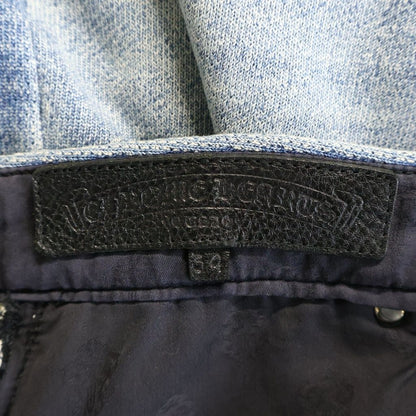 Chrome Hearts Cross Ball Button Cotton Sweatpants Indigo Pants — view 7