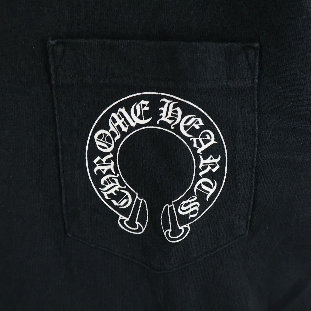 Chrome Hearts Vintage Short Sleeve Neck Logo Back Floral Cross Print Crew — view 5