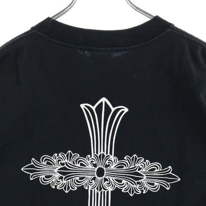 Chrome Hearts Vintage Short Sleeve Neck Logo Back Floral Cross Print Crew — view 4
