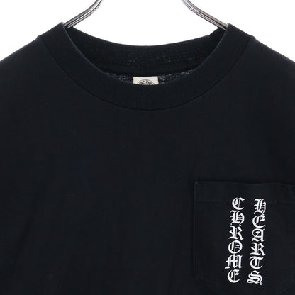 Chrome Hearts Long Sleeve Tee Vertical Logo RS Three Crew Neck Top Black T-Shirt — view 3
