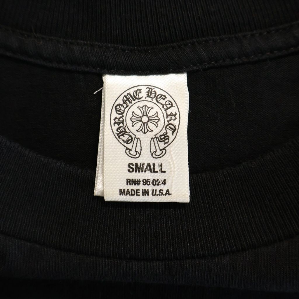 Chrome Hearts Long Sleeve Tee Vertical Logo RS Three Crew Neck Top Black T-Shirt — view 7