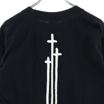 Chrome Hearts Long Sleeve Tee Vertical Logo RS Three Crew Neck Top Black T-Shirt — view 4