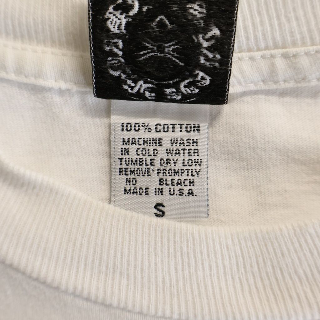 Chrome Hearts Vintage Short Sleeve Back Cemetery Cross Print T-Shirt White — view 8