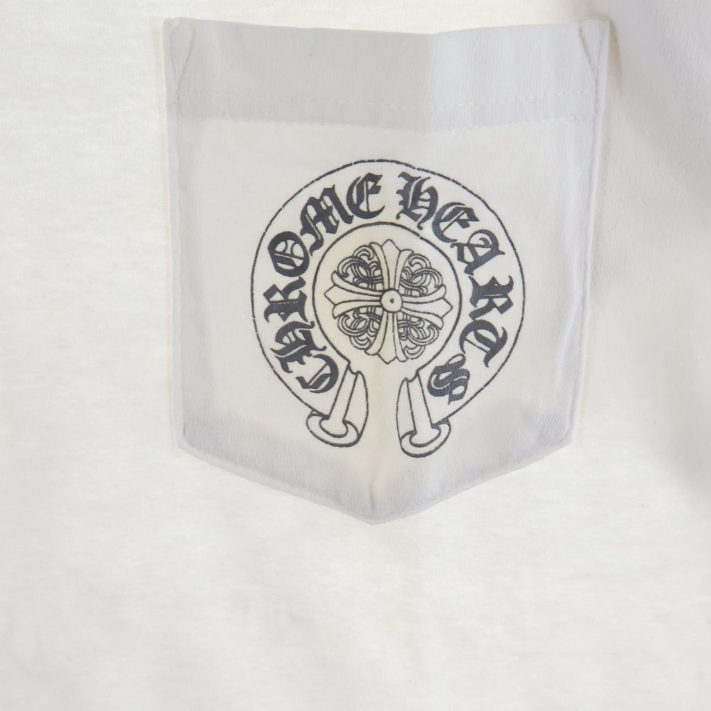 Chrome Hearts Vintage Short Sleeve Back Cemetery Cross Print T-Shirt White — view 4