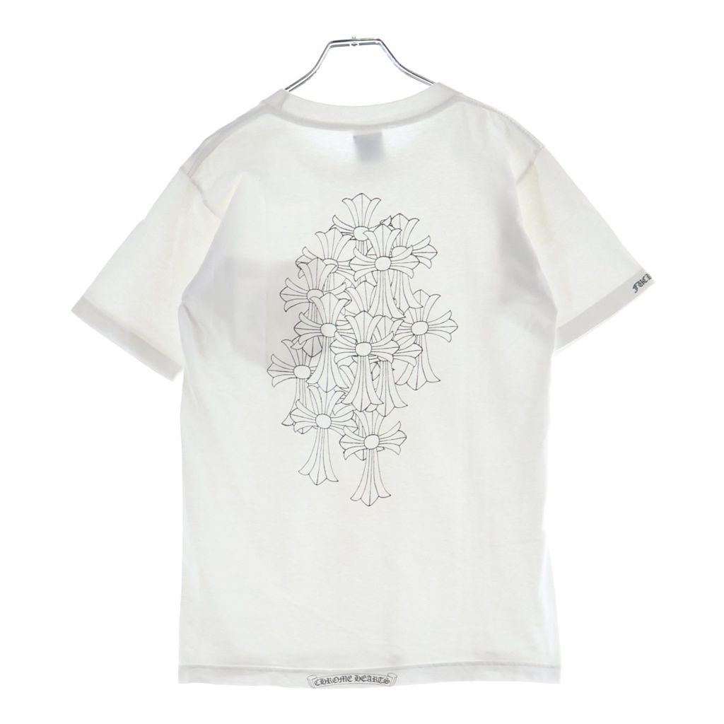 Chrome Hearts Vintage Short Sleeve Back Cemetery Cross Print T-Shirt White