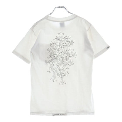 Chrome Hearts Vintage Short Sleeve Back Cemetery Cross Print T-Shirt White