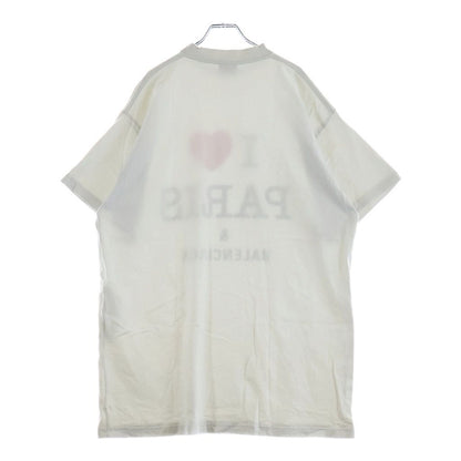 Balenciaga I Love Paris Print Short Sleeve T-Shirt Gray — view 2