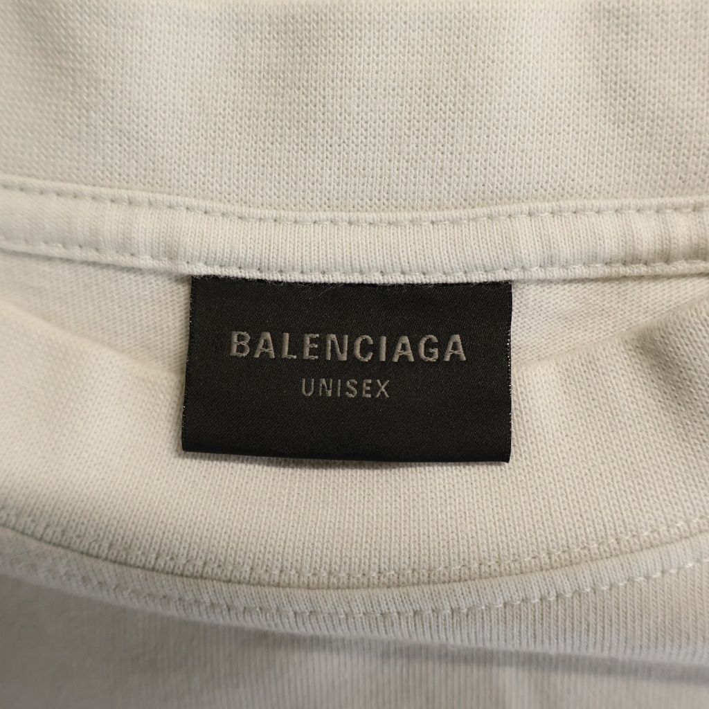 Balenciaga I Love Paris Print Short Sleeve T-Shirt Gray — view 6