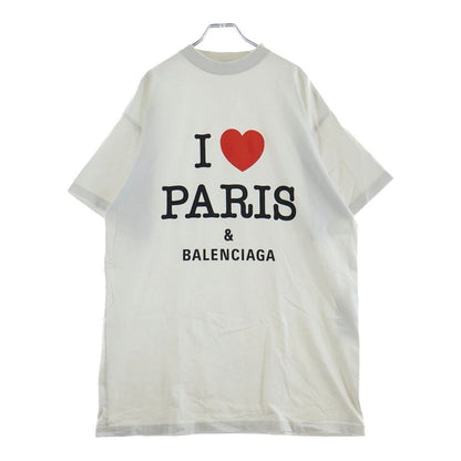 Balenciaga I Love Paris Print Short Sleeve T-Shirt Gray