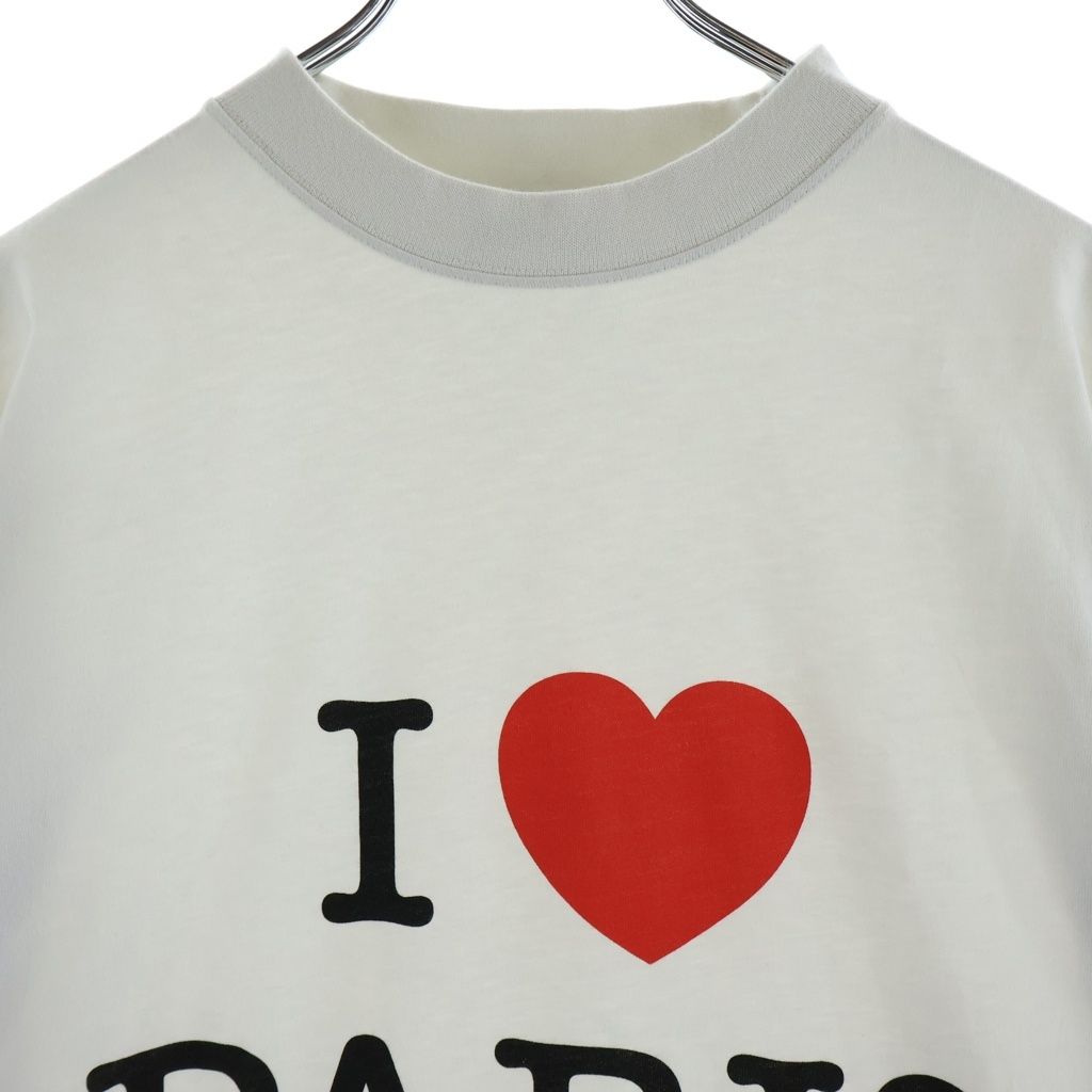 Balenciaga I Love Paris Print Short Sleeve T-Shirt Gray — view 3