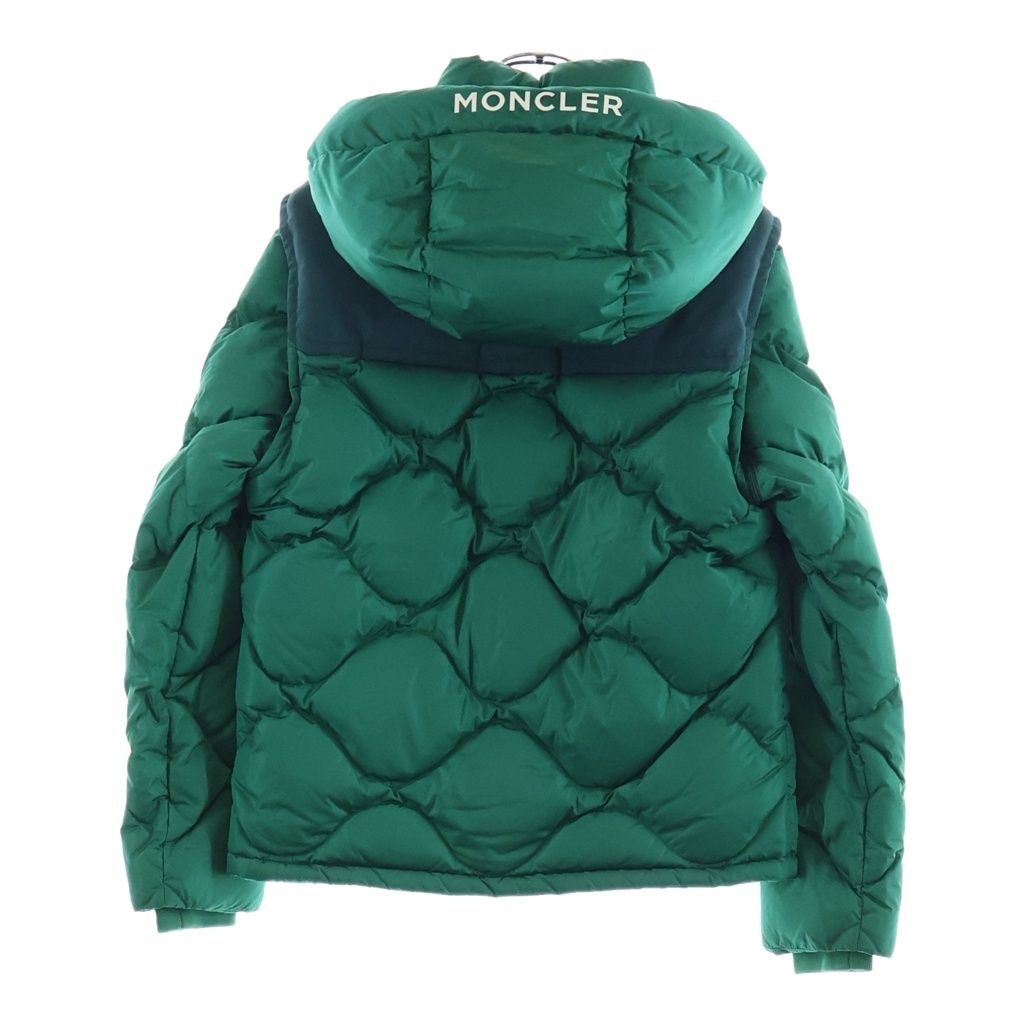 Moncler Arle Hooded Zip Up Jacket Green — view 2