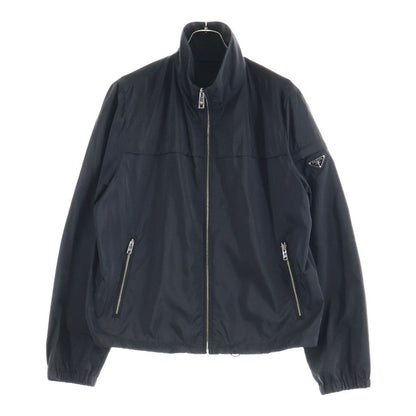Prada Triangle Logo Jacket Zip Up Black
