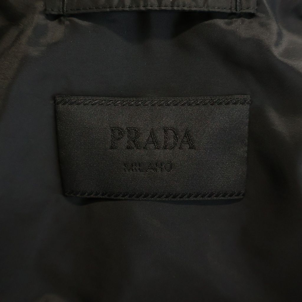 Prada Triangle Logo Jacket Zip Up Black — view 6