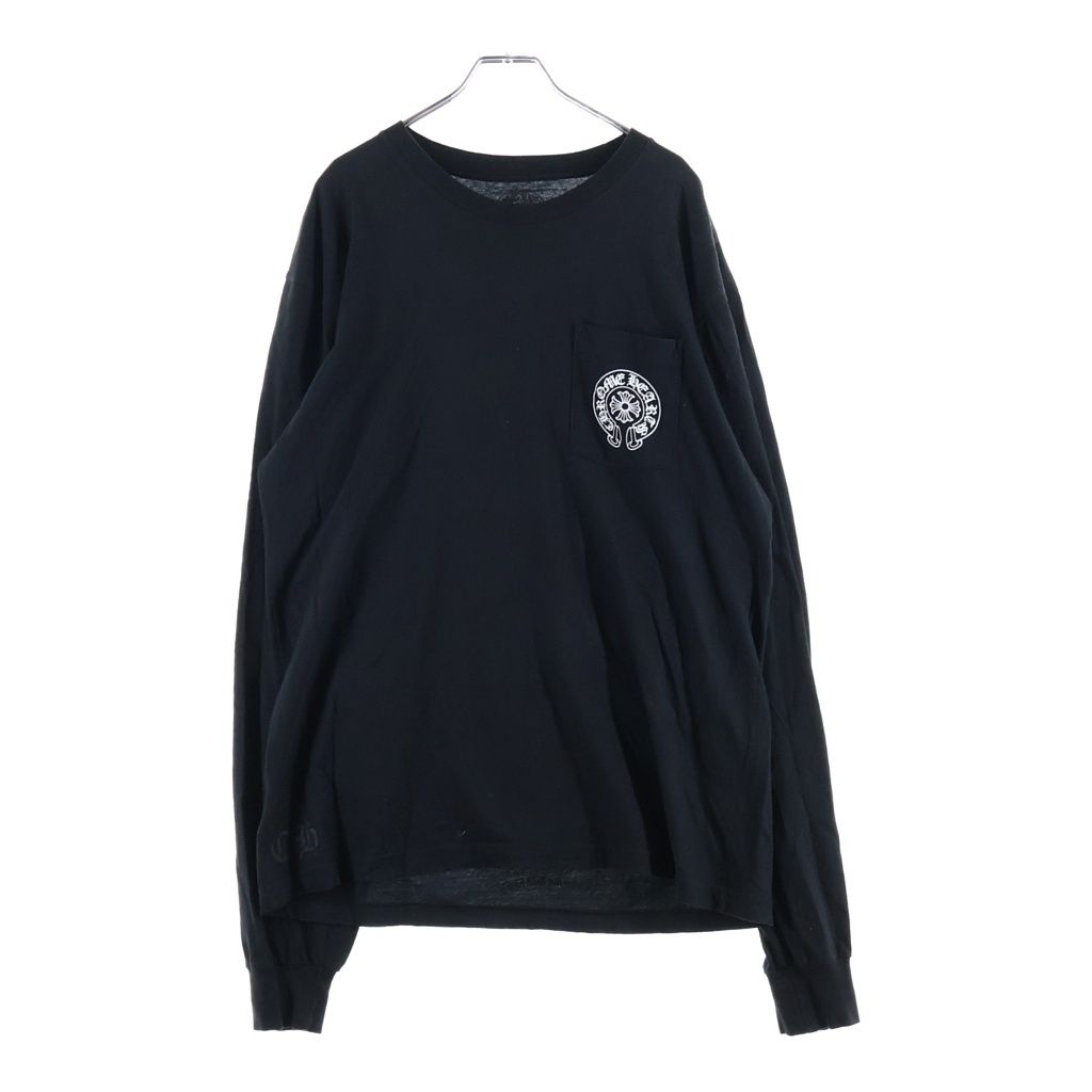 Chrome Hearts Flrl Cross Horseshoe Long Sleeve Back Floral T-Shirt Black — view 2