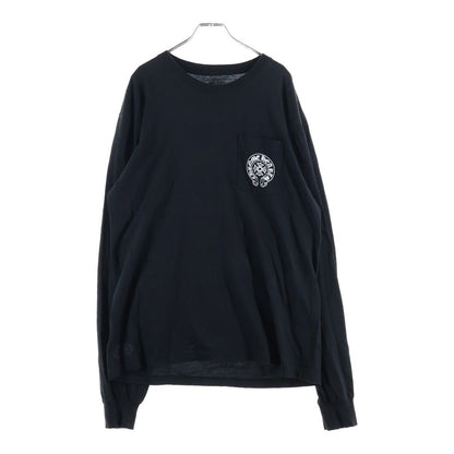 Chrome Hearts Flrl Cross Horseshoe Long Sleeve Back Floral T-Shirt Black — view 2