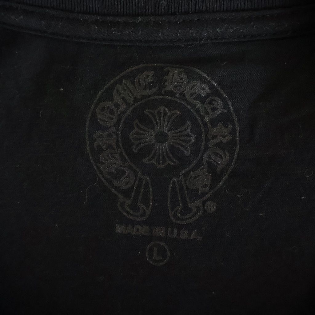 Chrome Hearts Flrl Cross Horseshoe Long Sleeve Back Floral T-Shirt Black — view 7