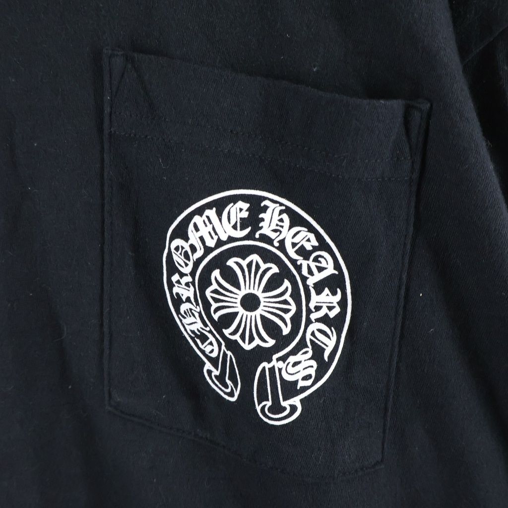 Chrome Hearts Flrl Cross Horseshoe Long Sleeve Back Floral T-Shirt Black — view 5
